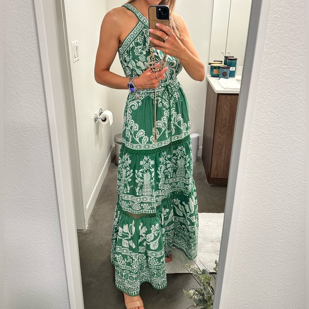 FARM Rio Green One-Shoulder Maxi Dress - Picture 3 of 9